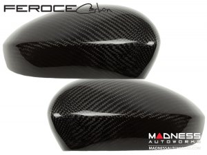 FIAT 500 Mirror Cover Caps in Carbon Fiber - Estremo 